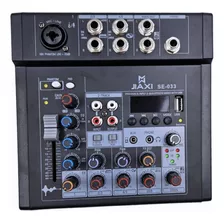 Mini Mesa Mixer Som 5 Canais Bluetooth Usb Phantom Power