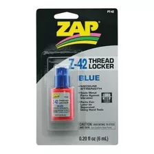 Trava Rosca Azul Torque Médio 6 Ml Zap Z-42 - Made In Usa