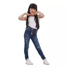 Calça Jeans Infantil Menina Com Regulador No Cos E Lycra