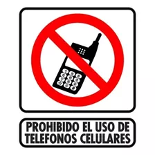 Cartel Prohibido Uso Teléfonos Celulares 40x45 Cm Empresa