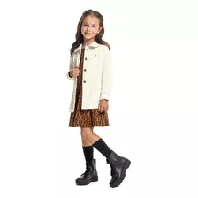 Casaco Trench Coat Infantil Menina Glinny