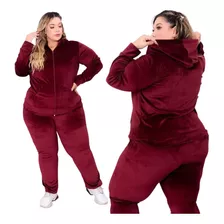 Conjunto Plus Size Calça E Blusa Plush Frio Inverno Premium