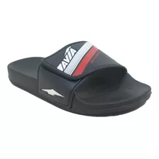 Ojota Avia Fit Slide Negro/blanco/rojo Hombre Deporfan 