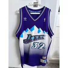 Camiseta Uniforme Nba Hwc Utah Jazz Karl Malone Original!