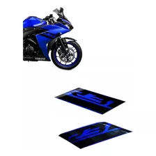 Par De R3 Adesivos Yzf R3 2019 Azul Original Yamaha