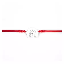 Pulsera Ajustable Con Carita De Perrito Beagle En Plata