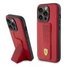 Protector Ferrari Para iPhone 15 Pro Grip Rojo