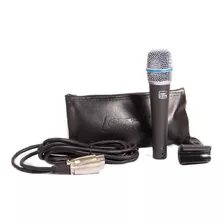 Microfone Lexsen Lm B57a Dinâmico Supercardioide Com Cor Cinza-escuro