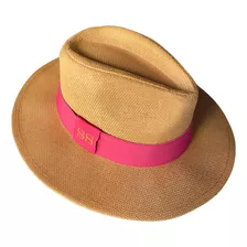 Chapéu Panamá Safari Com Faixa Personalizada Com Sua Inicial