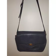 Cartera De Cuero Azul Oscuro 