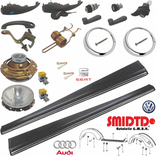 Kit Chapas Manijas Estribos Y Faros Vw Sedan 1.5 67-73 Vocho Foto 3