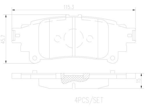 Balatas Cermicas Traseras Is250 De 2014 A 2015 Brembo Foto 2