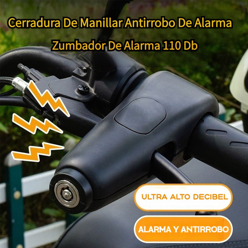 Candado Alta Seguridad Alarma 110db De Motos Impermeable Foto 2
