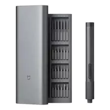 Kit Chave Fenda Precisão Elétrica Mijia Xiaomi Recarregável Cor Cinza