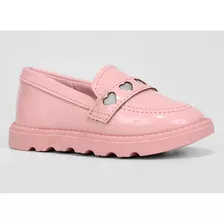 Mocassim Infantil Molekinha Coração Tratorado - Rosa