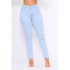 Calça Preta Jeans Feminina Skinny Cintura Alta Com Lycra