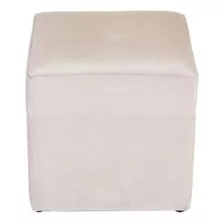 Pouf Cubo Felpa Beige / Muebles América