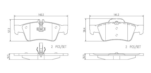 Balatas Traseras Mercedes-benz E500 2014 4.7l Brembo Foto 2