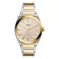 Reloj Hombre Fossil Fs5823 Cuarzo Pulso Bicolor En Acero