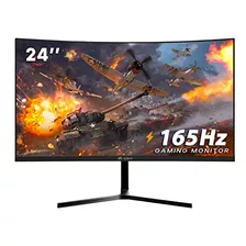 Monitor Curvo Para Juegos Crua De 24 Pulgadas, 144 Hz/165 Hz