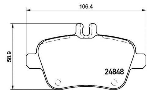 Balatas Bajos Metales Traseras Cla200 13/18 Brembo Foto 3