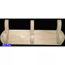 Perchero De Pared 3 Ganchos 0,42 Cm En Pino