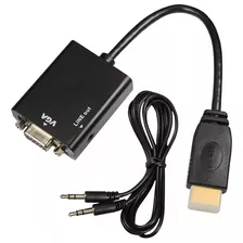 Cabo Adaptador Conversor Hdmi Para Vga Com Saída P2 Áudio 