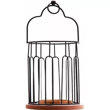  Porta - Velas Suporte Iron Orb Em Ferro 13,5cm X 13,5cm Cor Preto