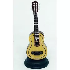 Miniatura De Violão Acústico Pequeno Marrom 7cm Tudomini