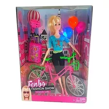 Muñeca Juguete Niñas Ciclista + Bicicleta Fenbo Fashion