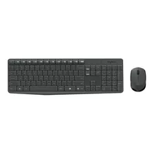 Kit De Teclado E Mouse Sem Fio Logitech Mk235 Português Br