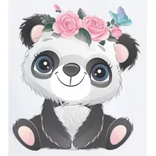 Vinilo Decorativo Hermoso Diseño Osita Panda 24x21 Cm Pegado