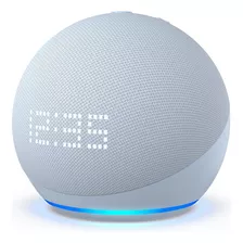 Echo Dot 5ª Geração Com Relógio Azul Claro Amazon Bivolt Cor Azul-claro