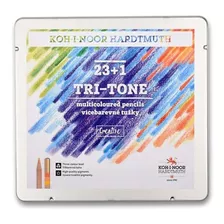 Lápis Multicolor Tri-tone Estojo 24 Unid Koh-i-noor 3444n/24