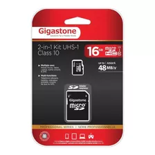 Micro Sd Gigastone 16gb Clase 10 Uhs-1 Adaptador/ Superstore