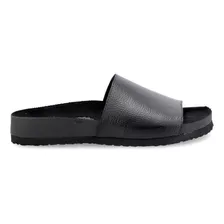 Sandalias De Cuero Zuecos Base De Goma Mujer Verano 