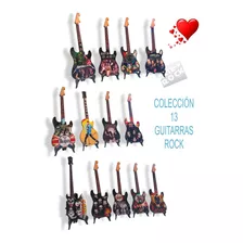 Guitarras Rock Mini De Colección 13 Grupos