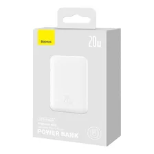 Magsafe Baseus 20w 10.000mah Carregador Portátil Indução. Cor Branco