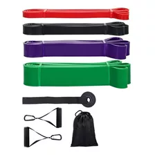 Envío Gratis Set De 4 Liga Resistencia Crossfit Pullups Banda Elastica 125-310 Lbs Látex 100% 