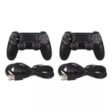 2 Controles Compatível Ps4 Playstation 4 Sem Fio + Cabo