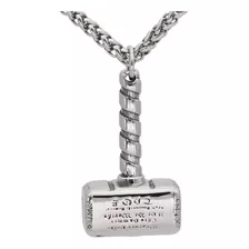 Cordão Colar Thor Martelo Mjolnir Thor Viking Aço Inoxidável