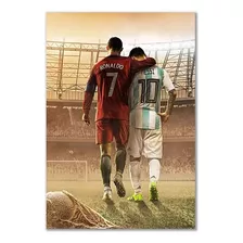 Poster Cristiano Ronaldo Messi 48x33cm Cr7 Futbol Mundial 