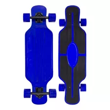 Patineta Longboard De Plástico Juvenil Con Lija 78 Cm Skate Color Azul