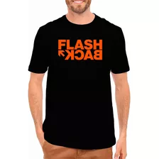 Camiseta Flash Back - Camisa Preta 100% Algodão