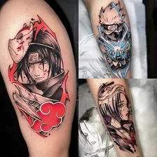 Kit Com 20 Tatuagens Fake Naruto Anime - Removível 14.5x10cm