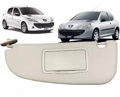 Visera Peugeot 206 2009 2015 Izquierda + Derecha 2mplastic Foto 3