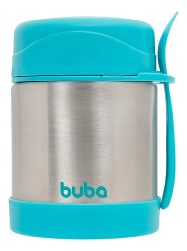 Pote Térmico De Alimentos Azul Com Colher 320ml Buba