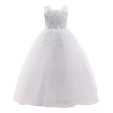 Vestido De Festa Floral Infantil Para Dama De Honra De Renda