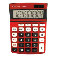 Calculadora De Mesa 12 Digitos Ck-224 Vermelha Cis Cor Vermelho