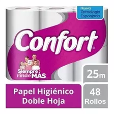 Confort 25 Metros Doble Hoja Pack X 48 Rollos 